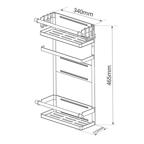 Organizador objetos con imán para electrodomésticos