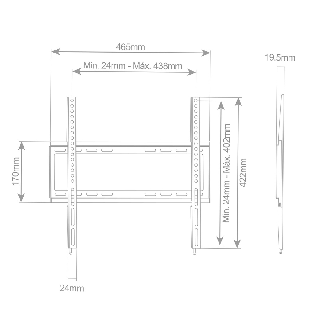 Soporte de TV fijo 32" - 55"