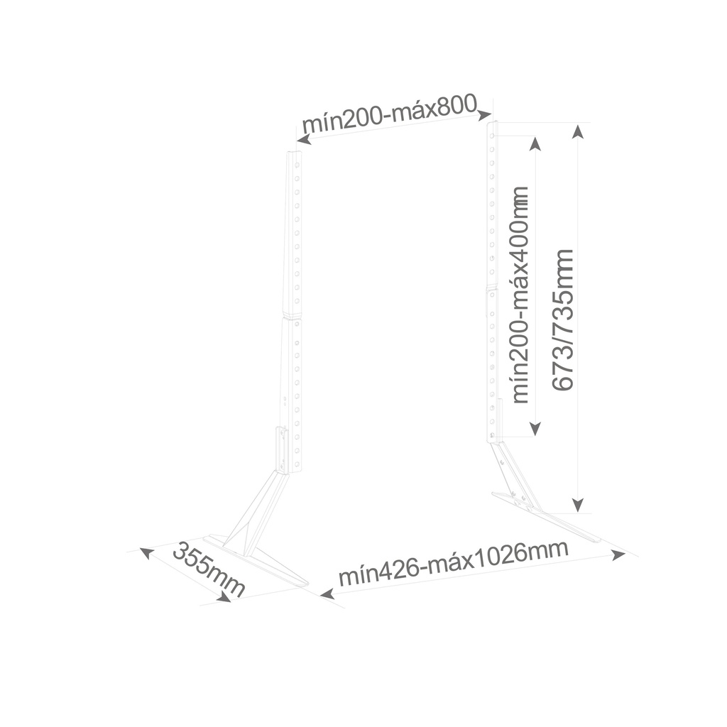 Soporte patas sobremesa para TV 23" - 75"